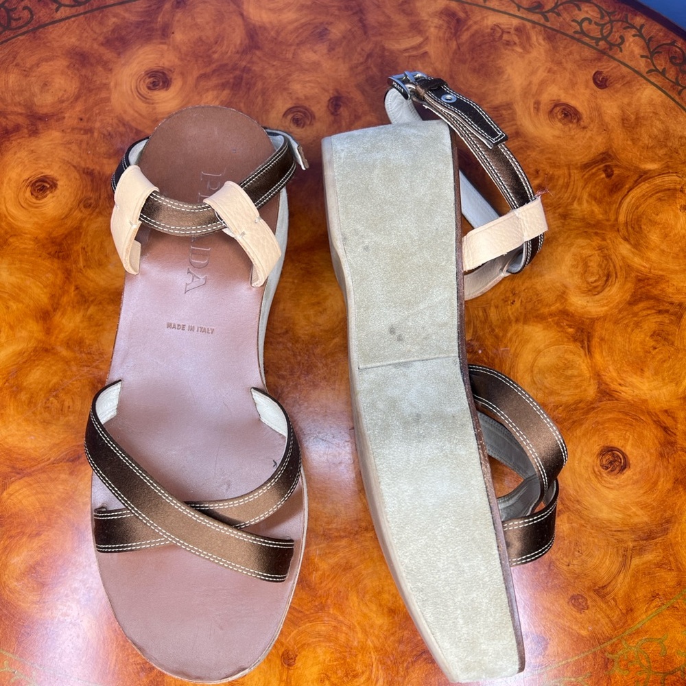 Prada Women's Tan and Brown Sandals - Picture 5 of 8